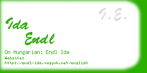 ida endl business card